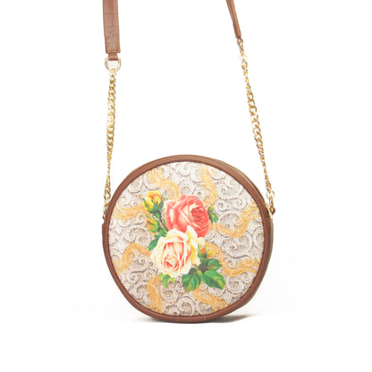 Cottage Rose Round Sling Bag 402