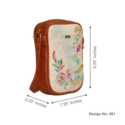 Summer Blossoms Satchel Crossbody Bag 801